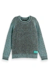 Scotch & Soda Kids' Relaxed Fit Colorblock Sweater In Multi