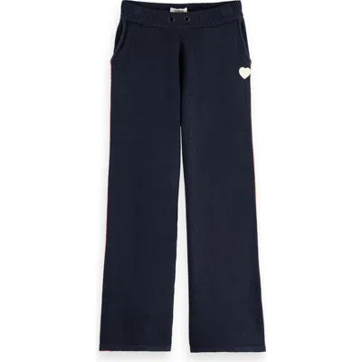 Scotch & Soda Kids' Side Stripe Knit Sweatpants In Blue