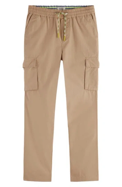 Scotch & Soda Kids' Straight Leg Cotton Cargo Pants