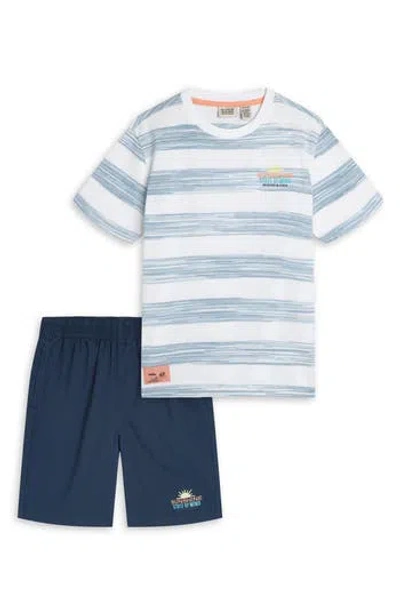 Scotch & Soda Kids' Stripe T-shirt & Shorts Set In Multi