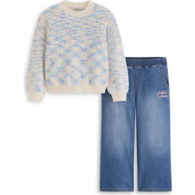 Scotch & Soda Kids' Sweater & Jeans Set In Blue