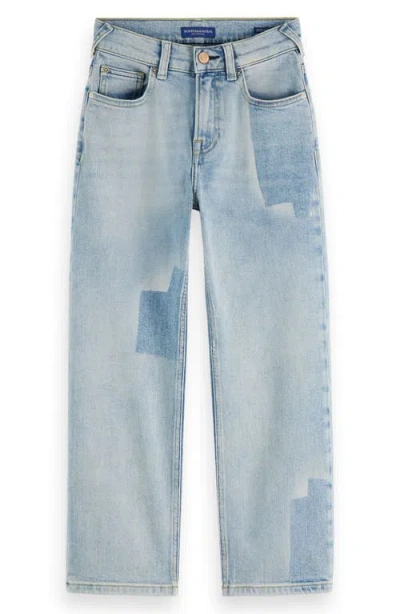Scotch & Soda Kids' The Daze Super Loose Jeans In Blue