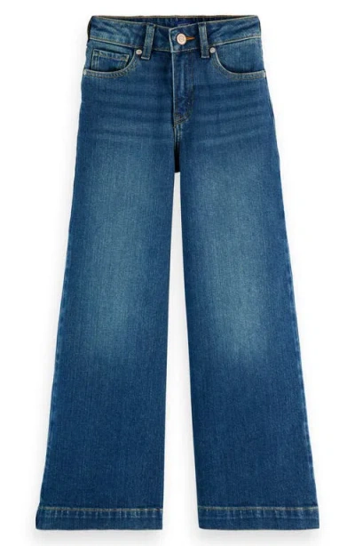 Scotch & Soda Kids' The Wave Wide Leg Jeans In Blue