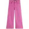 Scotch & Soda Kids' The Wave Wide Leg Jeans In Pink