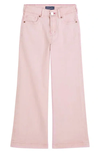 Scotch & Soda Kids' The Wave Wide Leg Jeans In Pink