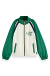 Scotch & Soda Logo Track Jacket In Green
