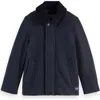 Scotch & Soda Kids' Wool Blend Coat In Blue