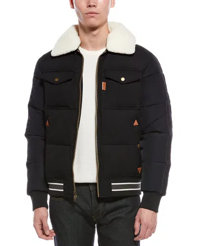 Scotch & Soda Kive Aviator Jacket In Black