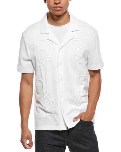 Scotch & Soda Knit Camp Shirt In White