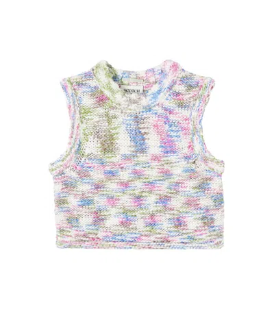 Scotch & Soda Kids' Knitted Sweater Vest In Multi