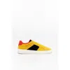 Scotch & Soda Leather Low Top Men's Sneakers In Yellow
