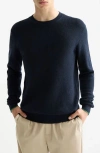 Scotch & Soda Linen & Cotton Sweater In Black