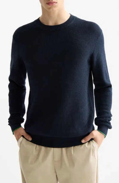 Scotch & Soda Linen & Cotton Sweater In Black