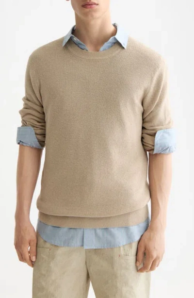 Scotch & Soda Linen & Cotton Sweater In Brown
