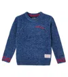 Scotch & Soda Logo Chenille Sweater In Blue