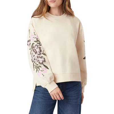 Scotch & Soda Logo Detail Cotton Sweatshirt In Brown