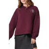 Scotch & Soda Logo Detail Cotton Sweatshirt In Burgundy