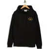 Scotch & Soda Logo Fleece Hoodie In Black