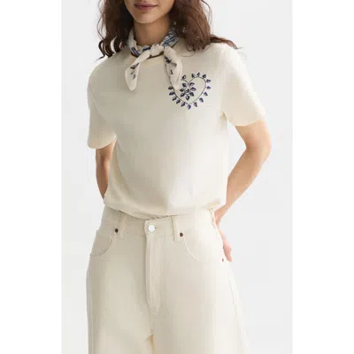 Scotch & Soda Logo Graphic Cotton T-shirt In Neutral