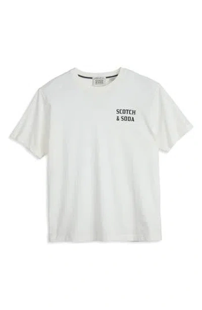 Scotch & Soda Logo Graphic T-shirt In White