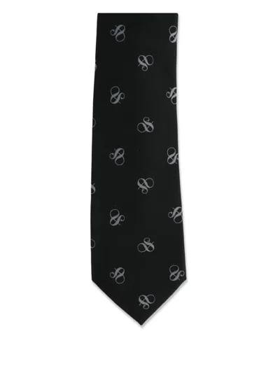 Scotch & Soda Logo-print Tie In Black