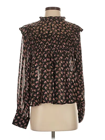 Pre-owned Scotch & Soda Long Sleeve Blouse In Black
