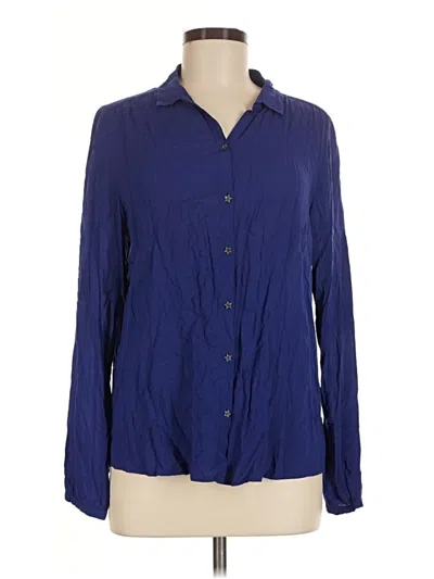 Pre-owned Scotch & Soda Long Sleeve Blouse In Blue