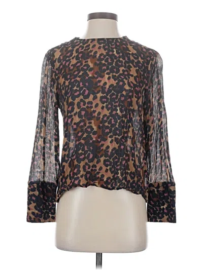 Pre-owned Scotch & Soda Long Sleeve Blouse In Brown