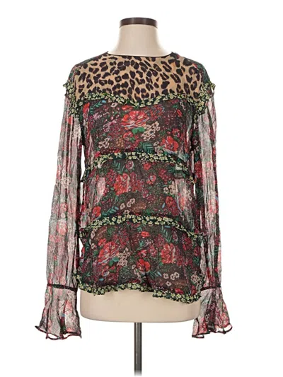 Pre-owned Scotch & Soda Long Sleeve Blouse In Brown