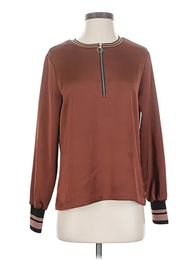Pre-owned Scotch & Soda Long Sleeve Blouse In Brown