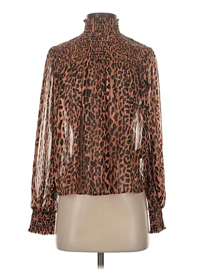 Pre-owned Scotch & Soda Long Sleeve Blouse In Brown