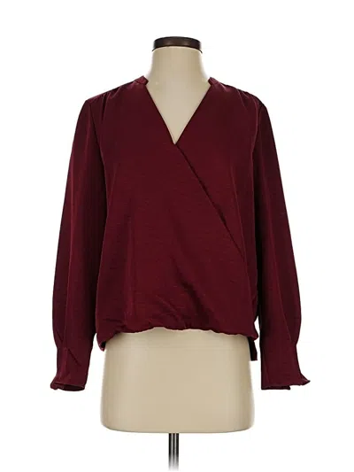 Pre-owned Scotch & Soda Long Sleeve Blouse In Burgundy