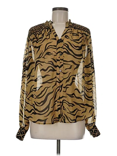Pre-owned Scotch & Soda Long Sleeve Blouse In Gold