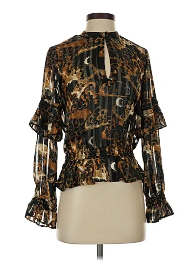 Pre-owned Scotch & Soda Long Sleeve Blouse In Gold
