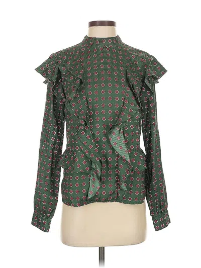 Pre-owned Scotch & Soda Long Sleeve Blouse In Green