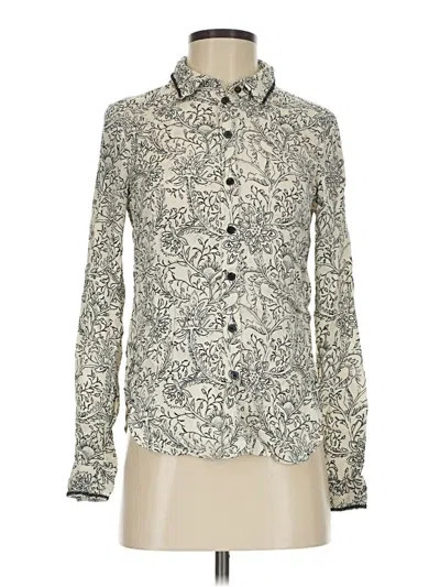 Pre-owned Scotch & Soda Long Sleeve Blouse In Ivory