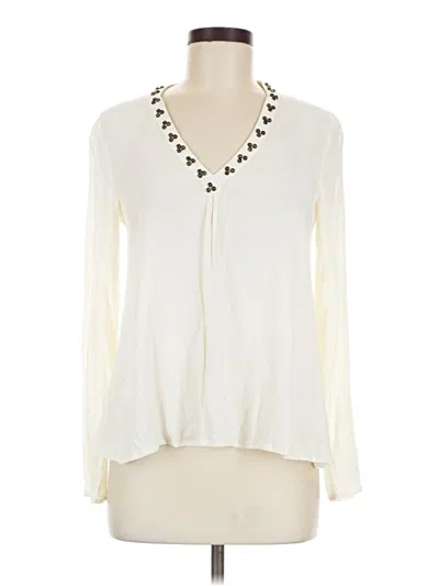 Pre-owned Scotch & Soda Long Sleeve Blouse In Ivory
