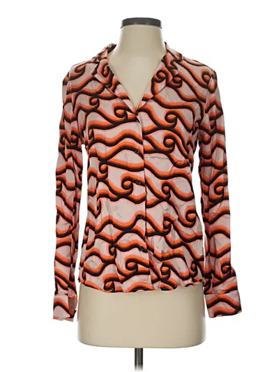 Pre-owned Scotch & Soda Long Sleeve Blouse In Orange
