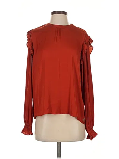Pre-owned Scotch & Soda Long Sleeve Blouse In Red