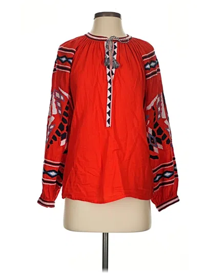 Pre-owned Scotch & Soda Long Sleeve Blouse In Red