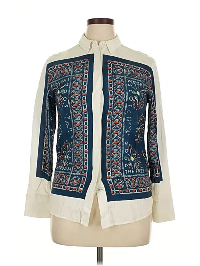 Pre-owned Scotch & Soda Long Sleeve Blouse In White