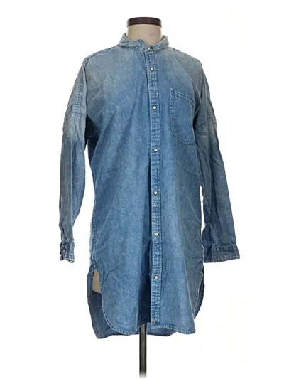 Pre-owned Scotch & Soda Long Sleeve Button Down Shirt In Blue