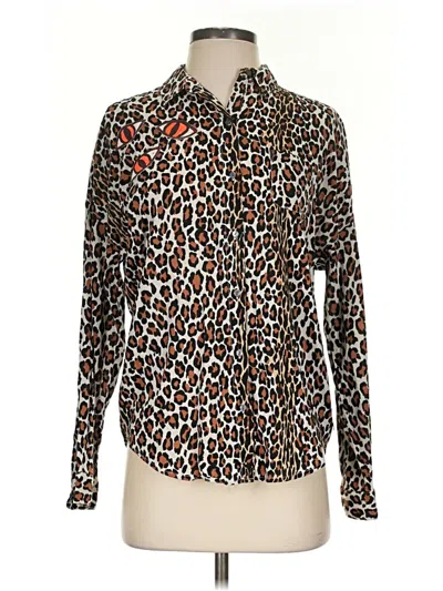 Pre-owned Scotch & Soda Long Sleeve Button Down Shirt In Brown