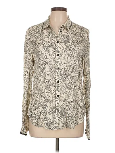 Pre-owned Scotch & Soda Long Sleeve Button Down Shirt In Ivory