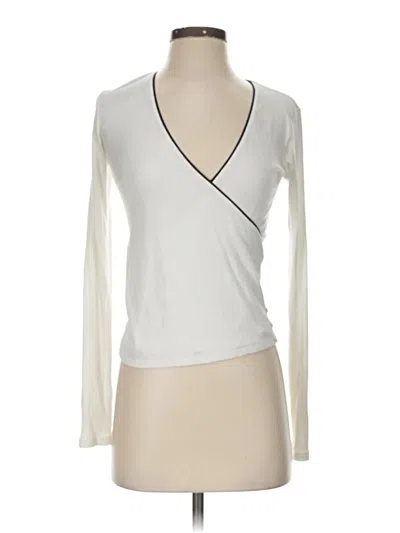 Pre-owned Scotch & Soda Long Sleeve Top Ivory V-neck Tops