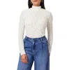 Scotch & Soda Long Sleeve Turtleneck Top In White