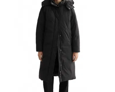 Scotch & Soda Longline Puffer Jacket In Black