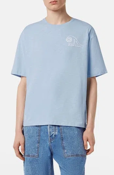SCOTCH & SODA SCOTCH & SODA LOOSE FIT SLUB EMBROIDERED COTTON T-SHIRT