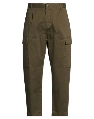 Scotch & Soda Man Pants Military Green Size 32w-32l Cotton, Elastane