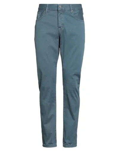 Scotch & Soda Man Pants Slate Blue Size 34w-32l Cotton, Elastane